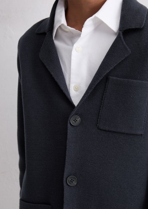 TEENS-BOYS knitted blazer — Dark Navy