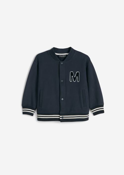 KIDS-BOYS Sweat-Collegejacke Dark Navy in Frontalansicht