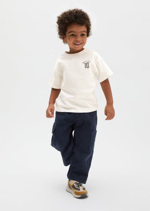 KIDS-BOYS T-Shirt — White Cotton