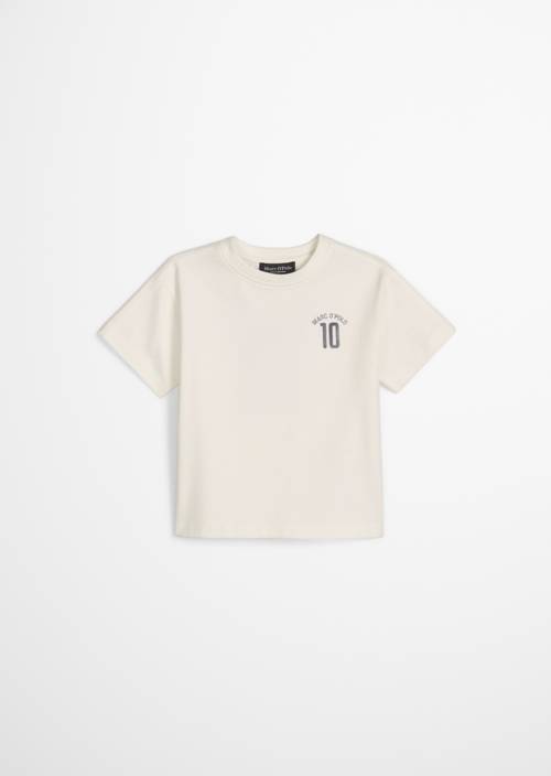 KIDS-BOYS T-Shirt White Cotton in Frontalansicht