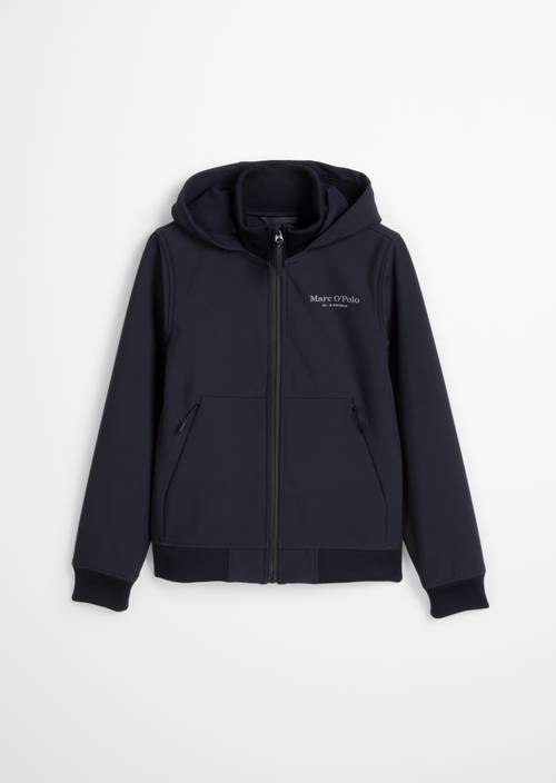TEENS-BOYS softshell jas Dark Navy in vooraanzicht