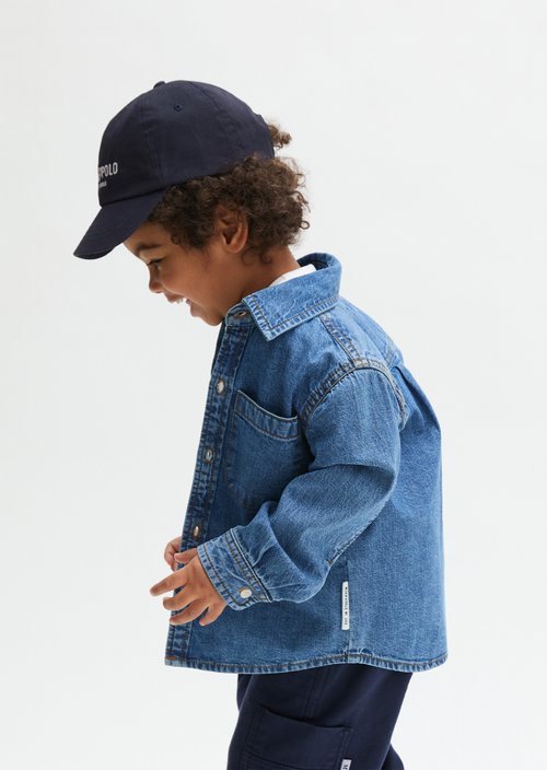 KIDS-BOYS denim overshirt — Light Blue Denim