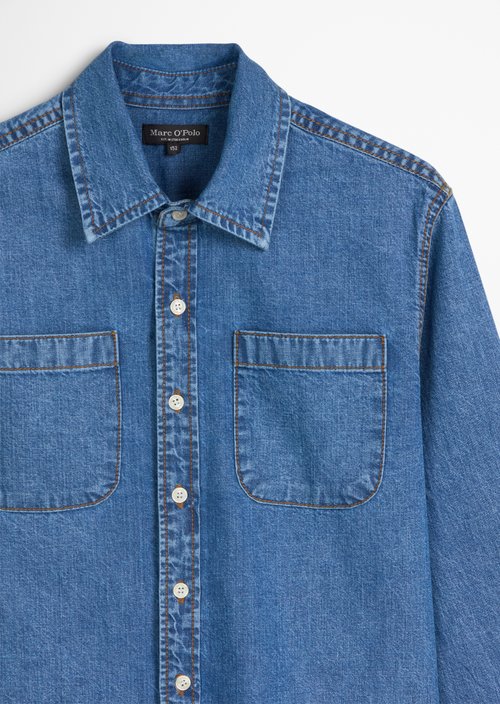 TEENS-BOYS denim overshirt — Light Blue Denim