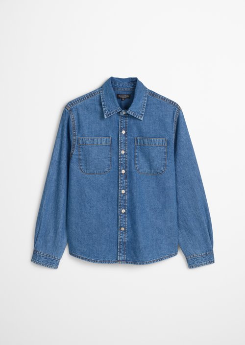 TEENS-BOYS denim overshirt — Light Blue Denim