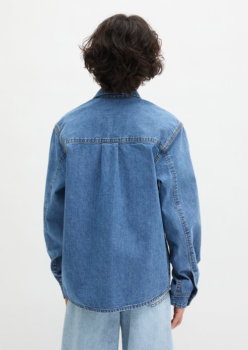 TEENS-BOYS denim overshirt — Light Blue Denim
