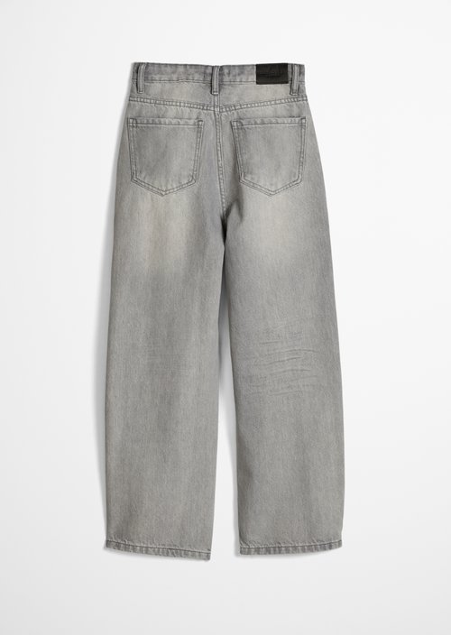 TEENS-BOYS Super Baggy Jeans — Grey Denim
