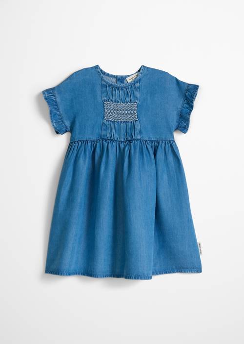 KIDS-GIDS jurk Mid Blue Denim in vooraanzicht