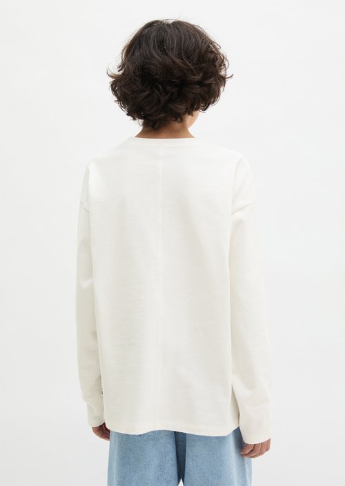 TEENS-BOYS long-sleeved shirt — White Cotton