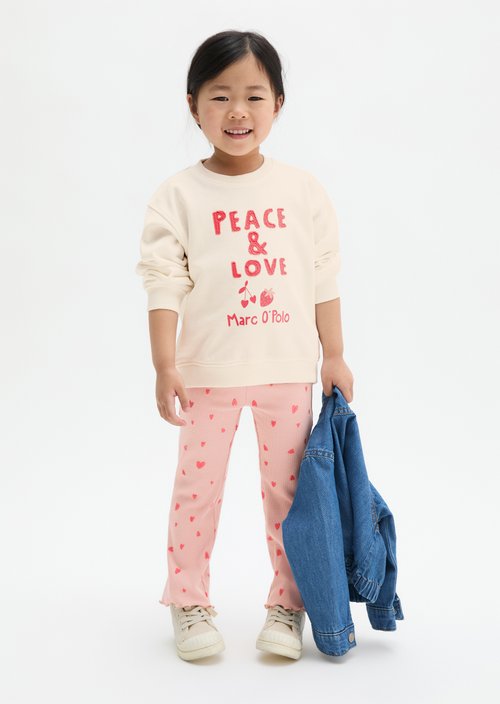 KIDS-GIRLS sweatshirt — White Cotton