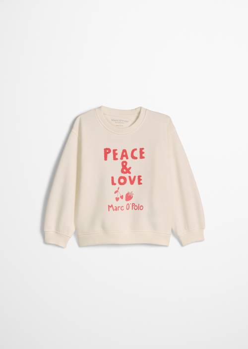 KIDS-GIRLS sweatshirt White Cotton in front view