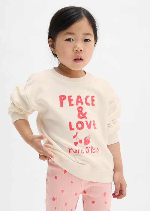 KIDS-GIRLS sweatshirt — White Cotton