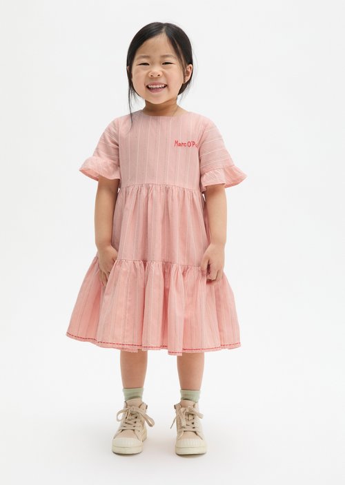 KIDS-GIRLS tiered dress — Red