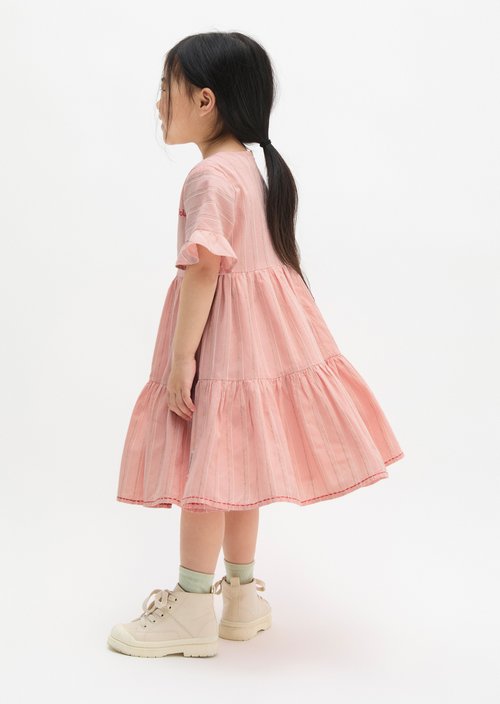KIDS-GIRLS tiered dress — Red