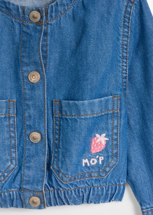 KIDS-GIRLS denim jacket — Mid Blue Denim