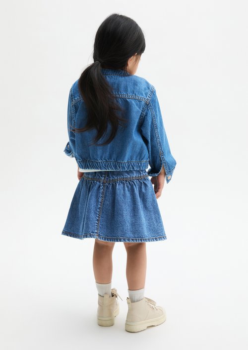 KIDS-GIRLS denim jacket — Mid Blue Denim