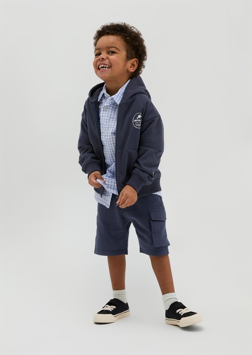 KIDS-BOYS hooded sweat jacket — Blue