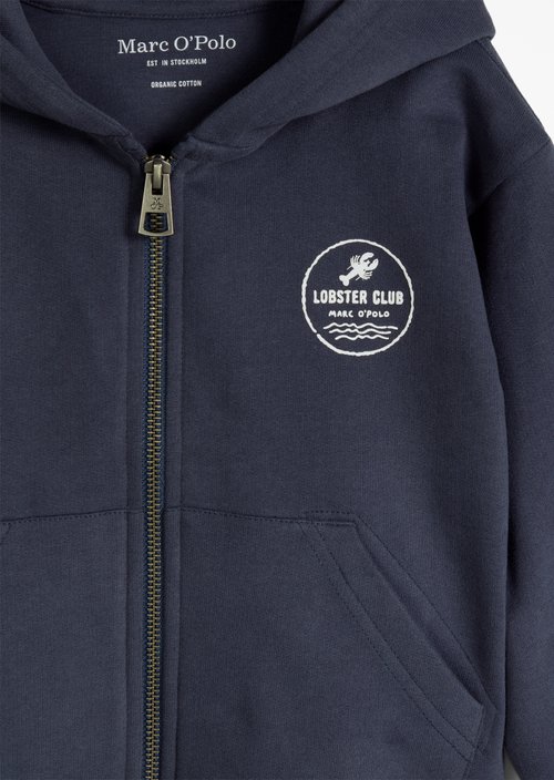 KIDS-BOYS hooded sweat jacket — Blue (alternate view)