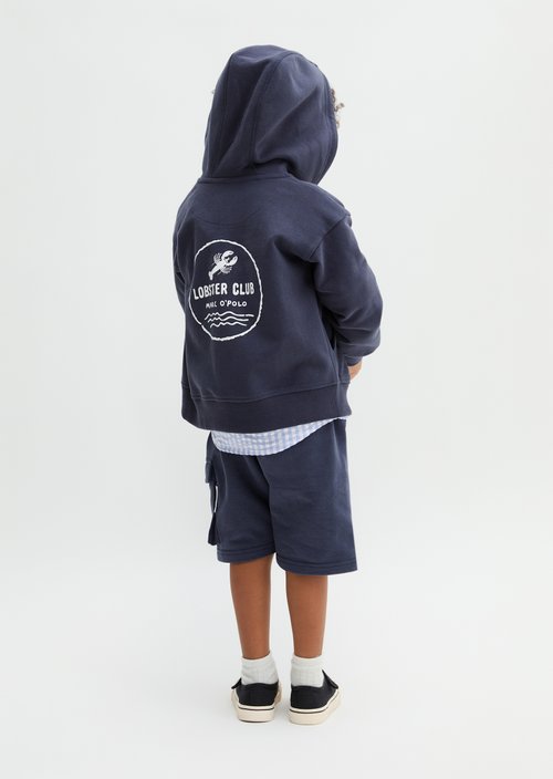 KIDS-BOYS hooded sweat jacket — Blue