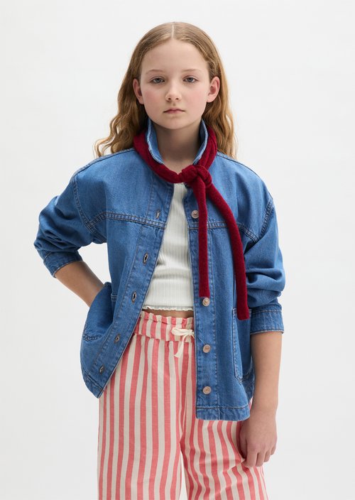 TEENS-GIRLS denim jacket — Mid Blue Denim