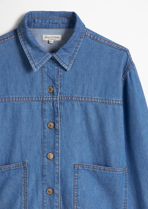 TEENS-GIRLS denim jacket — Mid Blue Denim (alternate view)