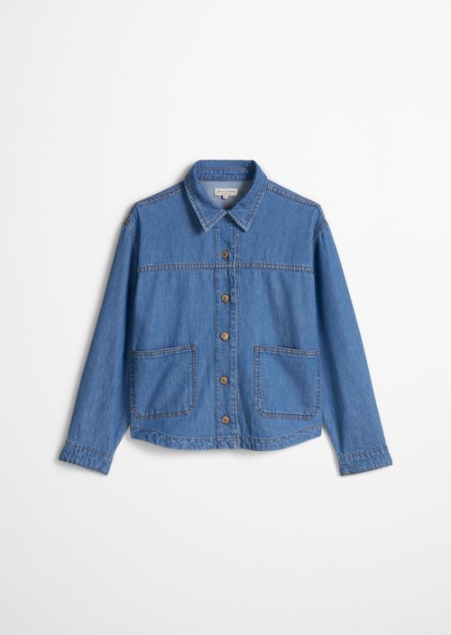 TEENS-GIRLS denim jacket — Mid Blue Denim
