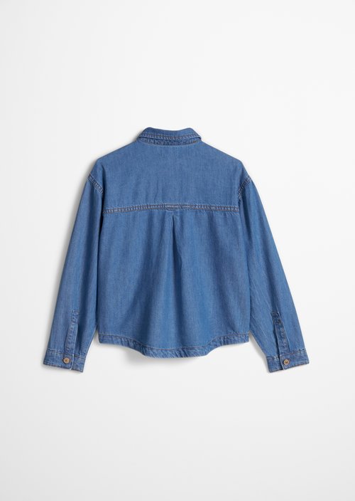 TEENS-GIRLS denim jacket — Mid Blue Denim