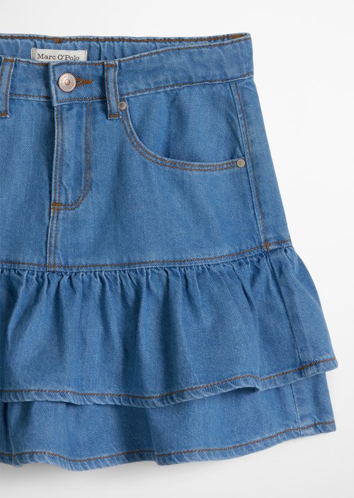 TEENS-GIRLS denim skirt — Mid Blue Denim (alternate view)