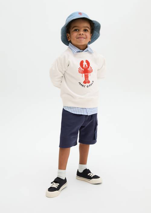 Sweat-shirt KIDS-BOYS White Cotton porté sur le mannequin