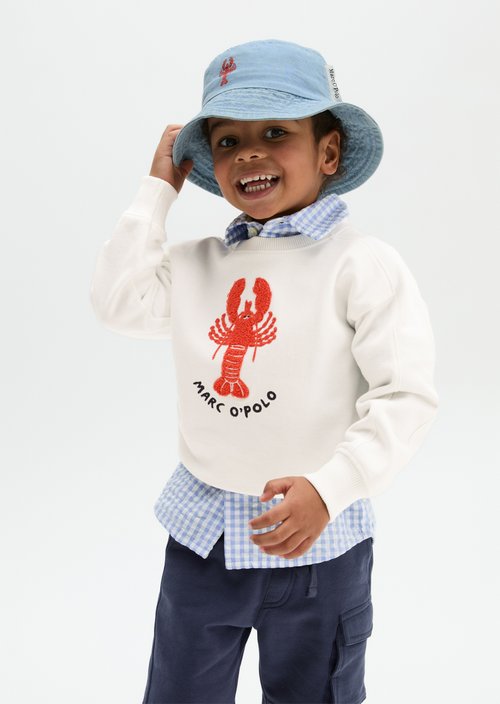 KIDS-BOYS sweatshirt — White Cotton