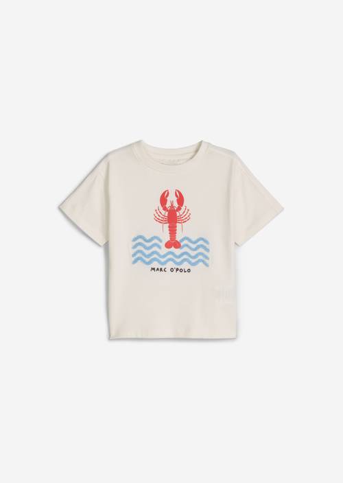 KIDS BOYS T-shirt White Cotton in front view
