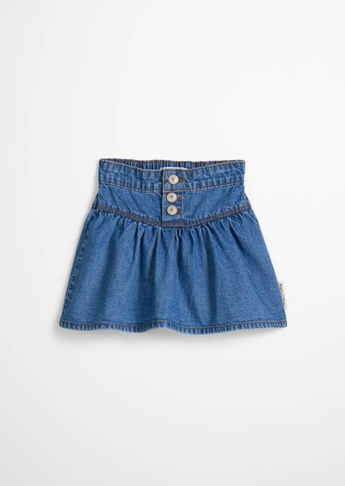 KIDS-GIRLS Jupe en jean Mid Blue Denim en vue de face