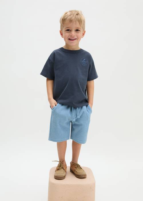 KIDS BOYS T-shirt Blue worn on model