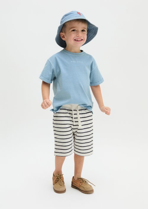 KIDS-BOYS Bermuda shorts — White Cotton