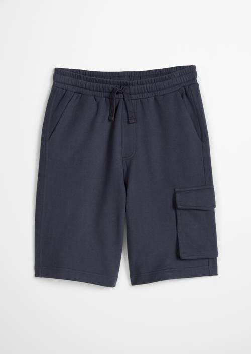 TEENS-BOYS Sweat Bermuda shorts Blue in front view