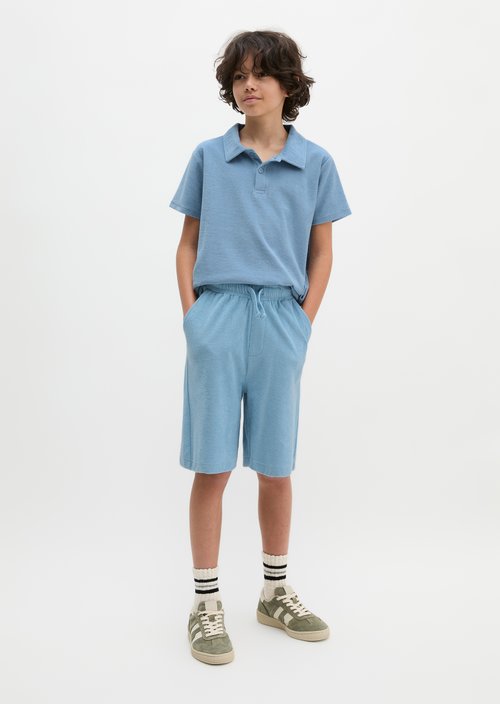 TEENS-BOYS terrycloth Bermuda shorts — Blue