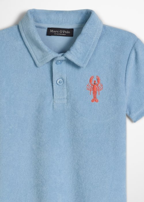 KIDS-BOYS terry cloth polo shirt — Blue