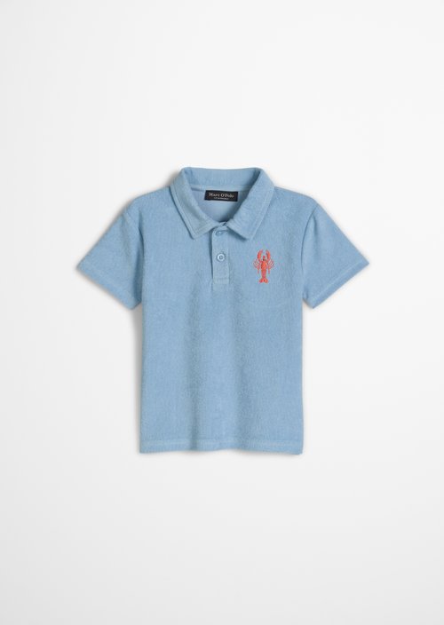 KIDS-BOYS terry cloth polo shirt — Blue
