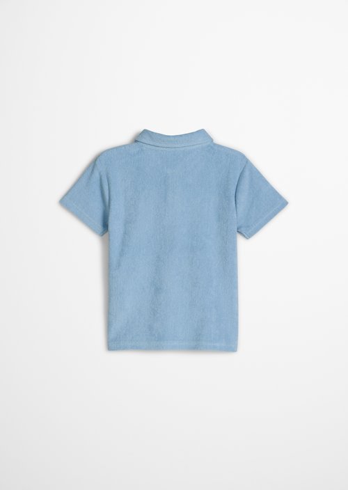 KIDS-BOYS terry cloth polo shirt — Blue