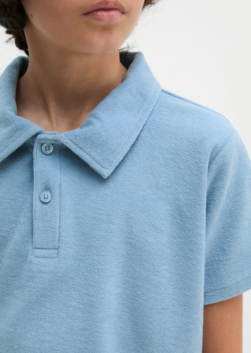 TEENS-BOYS terry cloth polo shirt — Blue