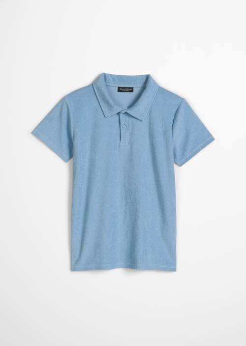 Polo in spugna TEENS-BOYS Blue in vista frontale