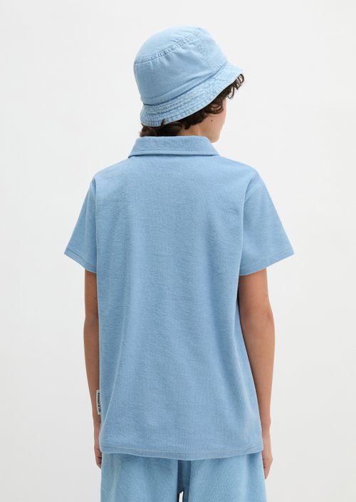 TEENS-BOYS terry cloth polo shirt — Blue