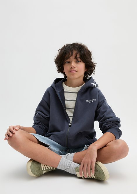 Marc O'Polo Teens-Boys Kapuzen-Sweatjacke, Gr. 140, 100% Baumwolle