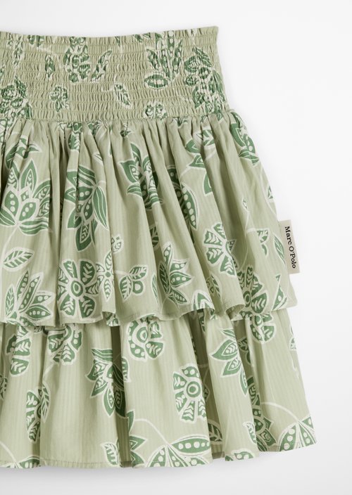 TEENS-GIRLS tiered skirt — Green