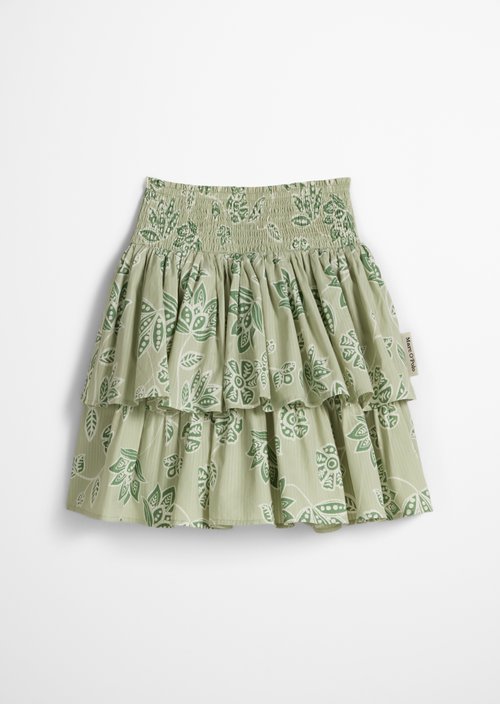TEENS-GIRLS tiered skirt — Green