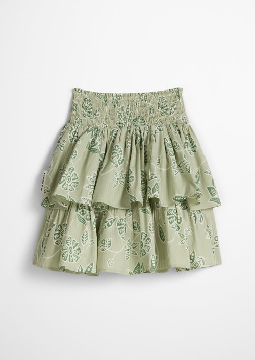 TEENS-GIRLS tiered skirt — Green