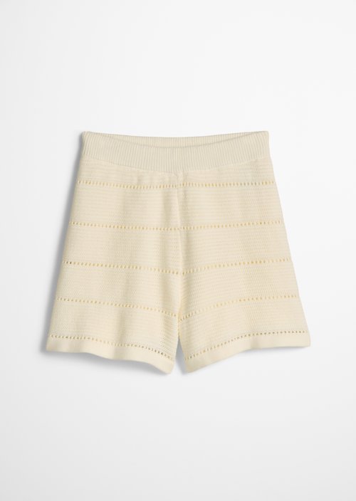 TEENS-GIRLS knitted shorts — White Cotton