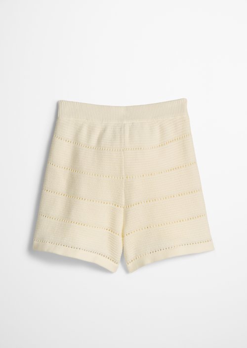 TEENS-GIRLS knitted shorts — White Cotton