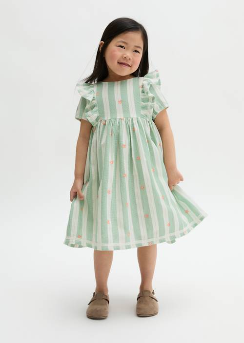 KIDS-GIRLS dress Green worn on model