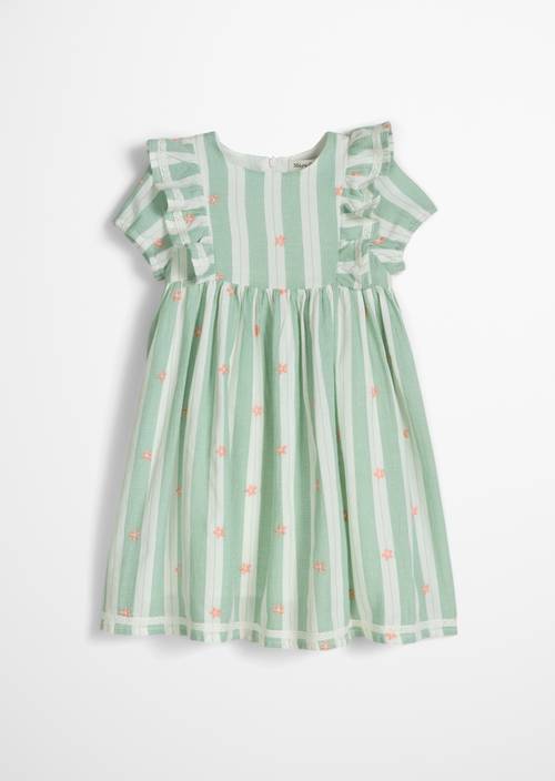 KIDS-GIRLS dress Green in front view