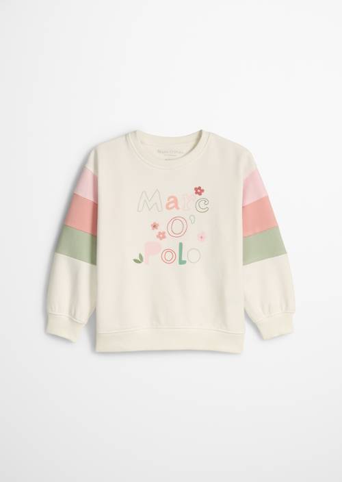 KIDS-GIRLS sweatshirt White Cotton in front view